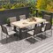 Set of 4 Metal Frame Outdoor Chairs with Comfortable Armrest Design Ideal for Garden or Balcony